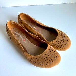 Merrell Mimix Haze Cognac Leather Ballet Flats 6.5